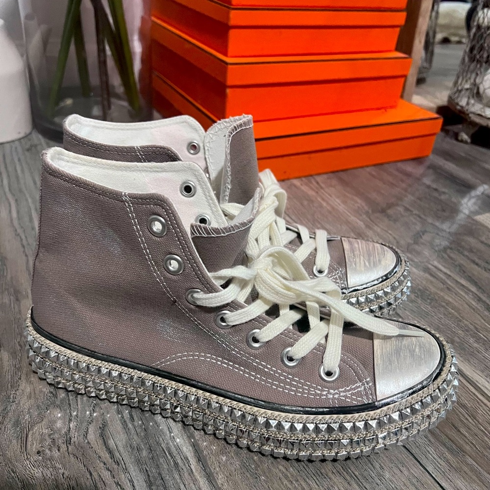 Miim boutique brand high cut sneakers with studs